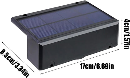 Solar Fence Lights, Waterproof LED Lamp for Stairs, Decorative Automatic Smart Lighting, 4.72x3.35x1.57 inches Ideal for Poolside, Patio, Path, Deck, Backyard, Porch, Garage