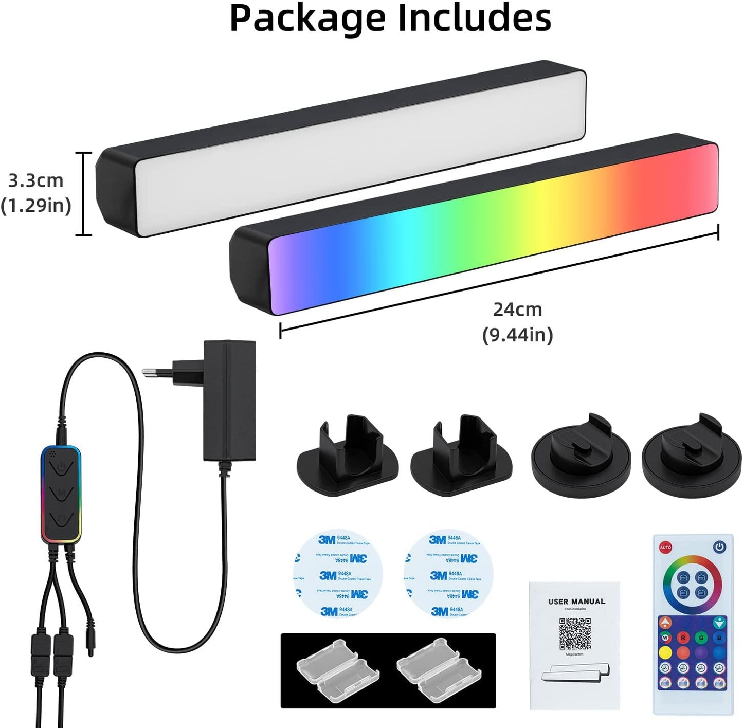 Mcbazel Smart Lighting LED Bar Lights RGB with APP Control/Remote Control RGB Mood Lamp for TV, PC, Games, Movies, Room Decoration