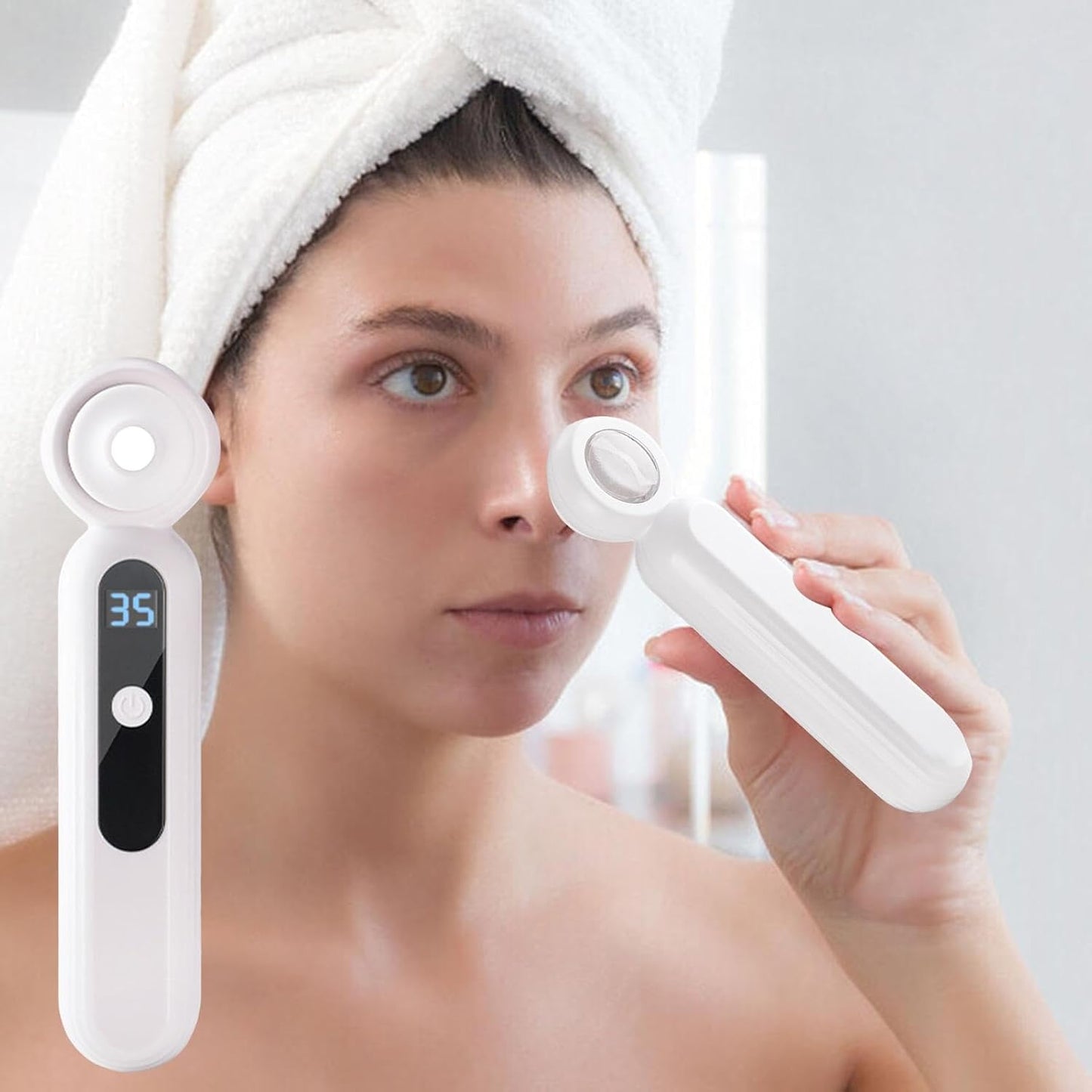 Face Pore Cleaner, Pore Vacuum, Deep Cleansing Tool, Adjustable Suction Levels, Whitehead Extractor Tool With 3 Suction Heads, Skin Care Tools For Face Deep Cleansing