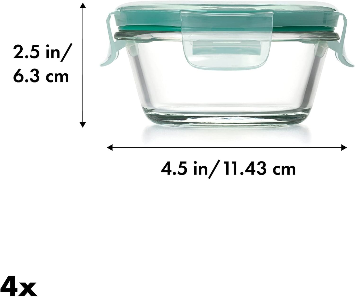 OXO Good Grips 8 Piece Prep, Serve and Store Smart Seal Glass Food Storage Set