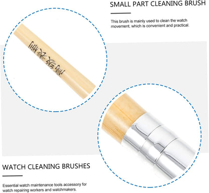 CIYODO 2Pcs Watch Parts Cleaning Brush Soft Bristles Tool for Watch Movement Maintenance and Repair Essential Watchmaker Accessories for Safe and Cleaning