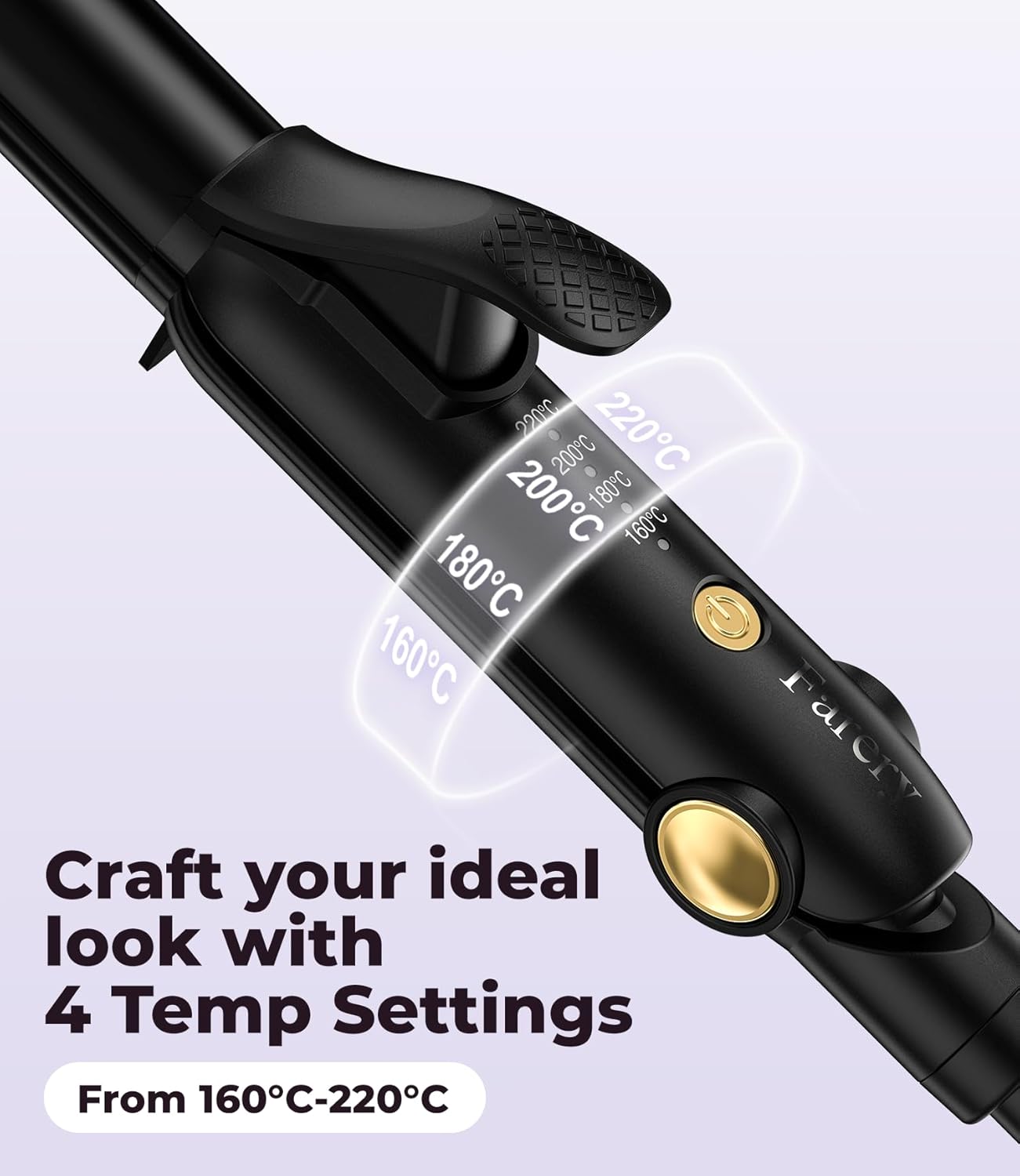 Farery Travel Hair Straightener and Curler 25mm Mini Hair Straightener with 4 Adjustable Temperatures Dual Ceramic Curling Tool for Short Hair Curling