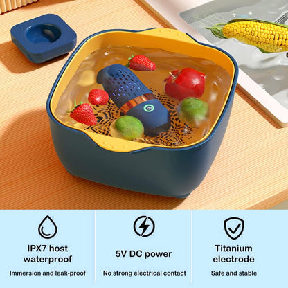 Fruit and Vegetable Cleaner Machine, Portable 4400mAh Fruit and Vegetable Capsule Shape, USB Rechargeable Fruit Cleaner Machine for Cleaning Fruits Vegetables Rice Meat