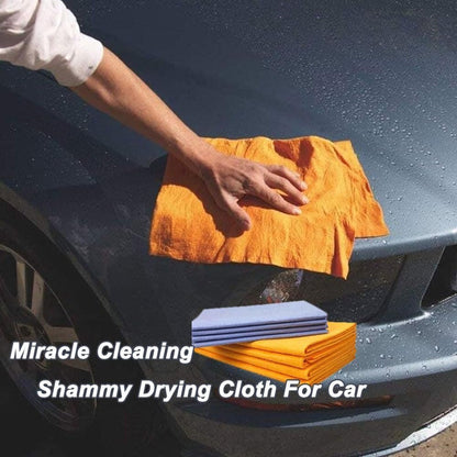 Ultra-Absorbent Miracle Cleaning Shammy, 8 Premium Multi-Purpose Cleaning Shammy Chamois Towel Cloth, Super Absorbent Reusable Washable Scratch-Free Shammy Cloth for Car Pet Floor Cleaning (1Set)