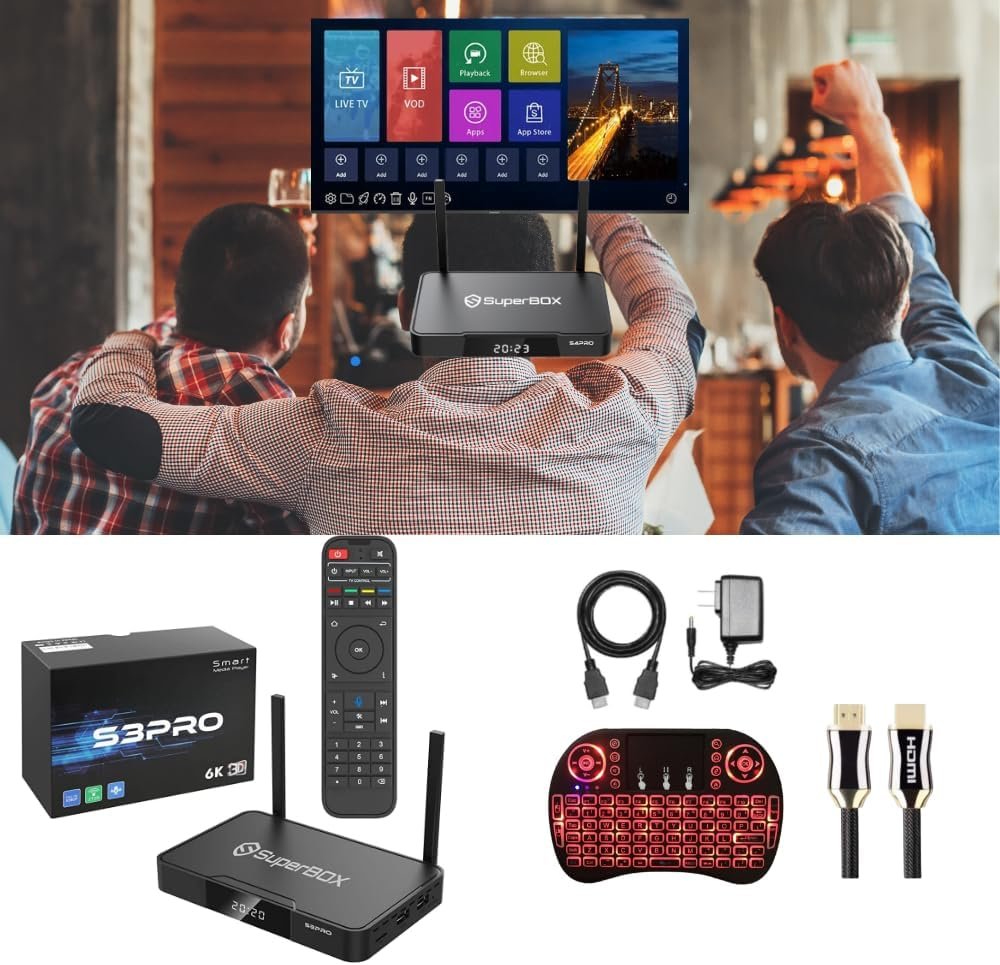 S3 Pro New Model 2022 Android 9 TV Box 2GB+32GB Wi-Fi with Voice Remote Control