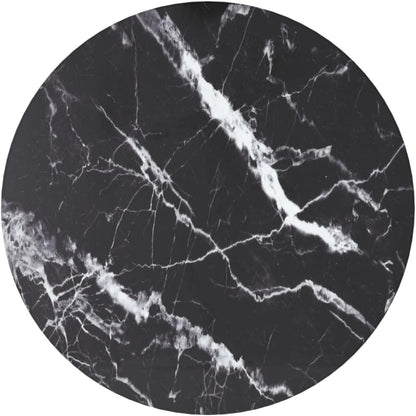 Black Marble Design Tempered Glass Tabletop Ø30 x 0,8 cm – Ideal for Dining, Coffee and Garden Tables – Safe, durevole, Stylish Desk Surface