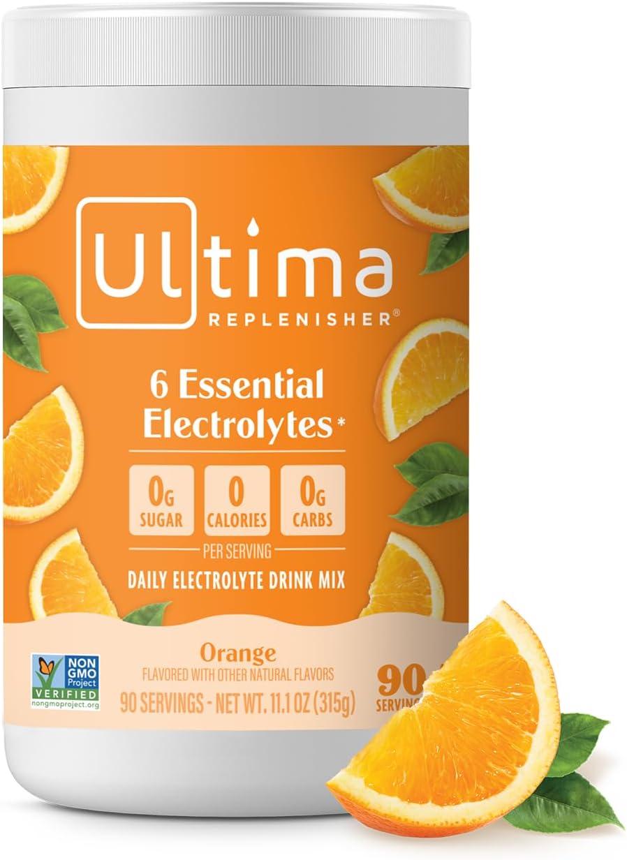 New Ultima Hydrating Electrolyte Powder, Orange, 90 Servings