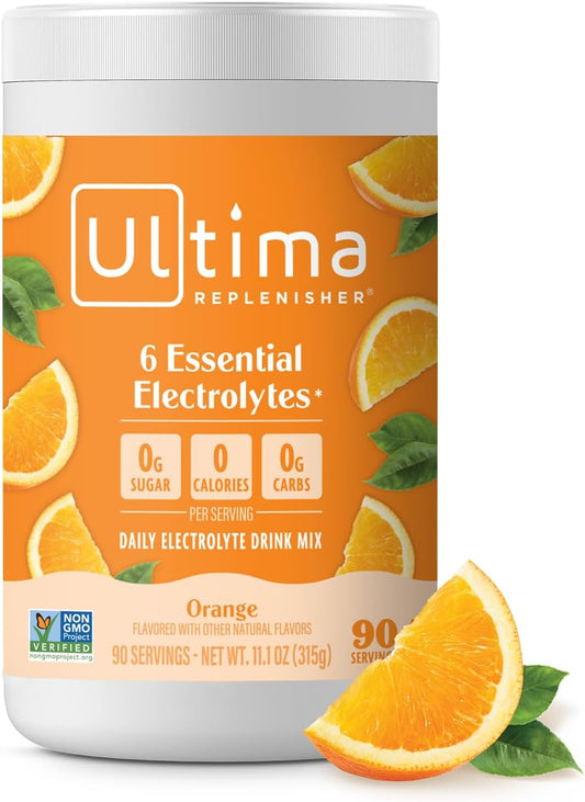 New Ultima Hydrating Electrolyte Powder, Orange, 90 Servings