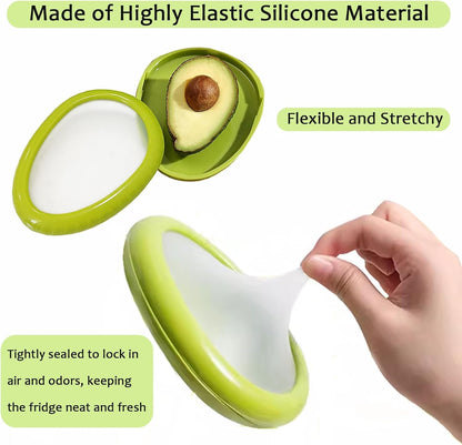 ANGEO Fruit Storage Containers for Fridge, Avocado Saver, Fruit and Vegetable Anti-Oxidation Storage Box, Set of 4 Reusable Refrigerator Storage Containers for Maintaining Freshness of Food