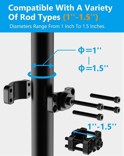 Aluminum Mount for Lowrance Eagle Eye 9 Sensor - Compatible with Various Rod, Easy Installation - Aluminum Alloy Material - Sturdy and Durable