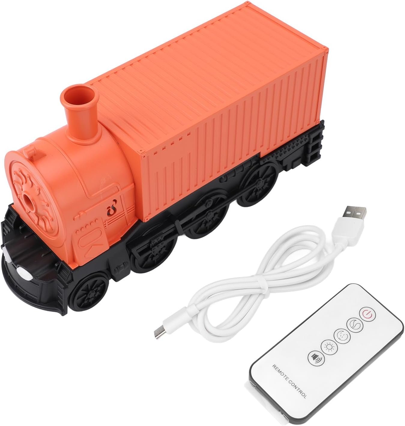 USB Essential Oil Diffuser, Train Shape Air Humidifier with Remote Control, 7 Colour Lights for Home Office Room, Fun and Delightful Decor, Aromatic Atmosphere, Moisturized Air