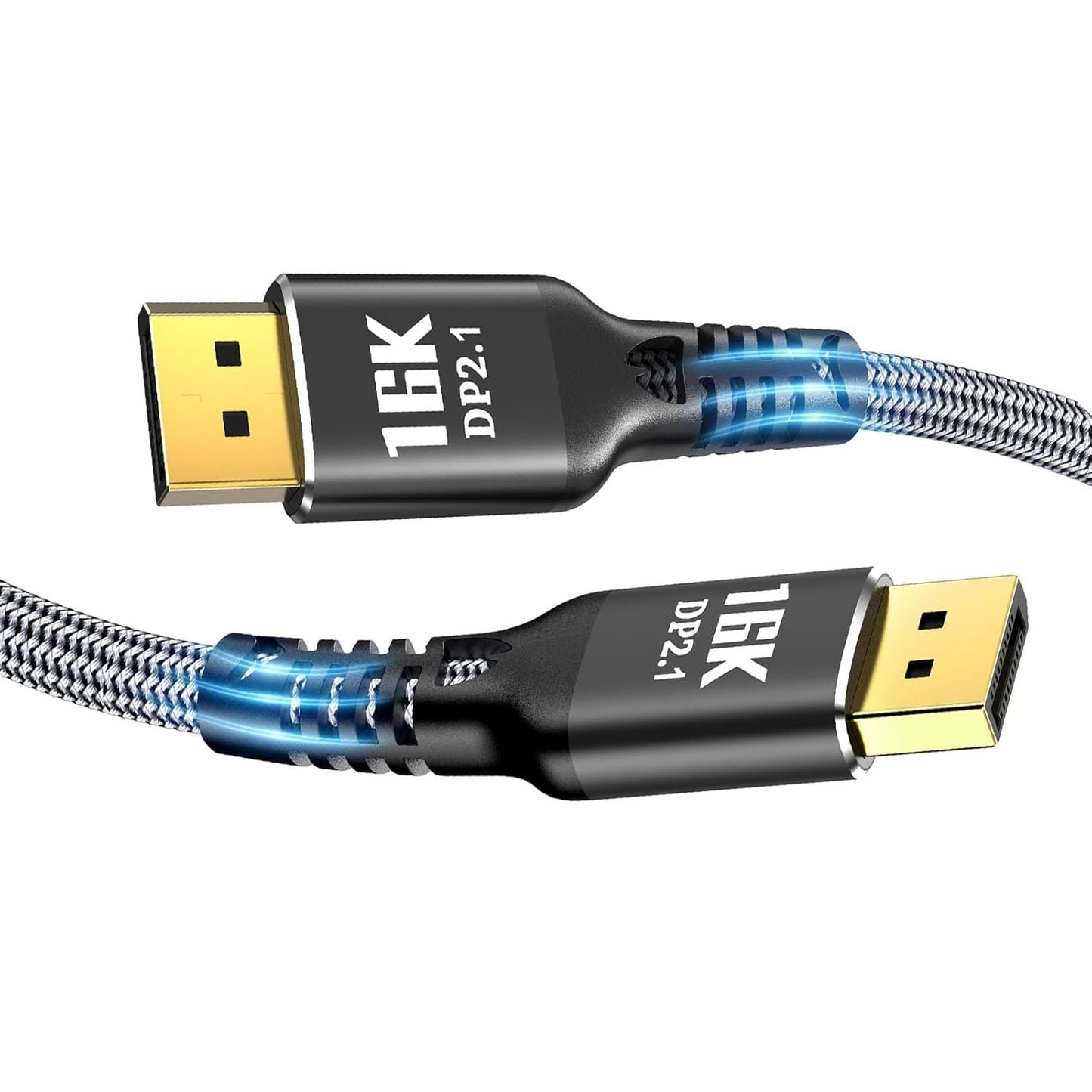 Azxcvbnm DisplayPort 2.1 Cable 16K@30Hz 10K@60Hz Gaming Display Cable for Video Streaming for Gamers and Designers