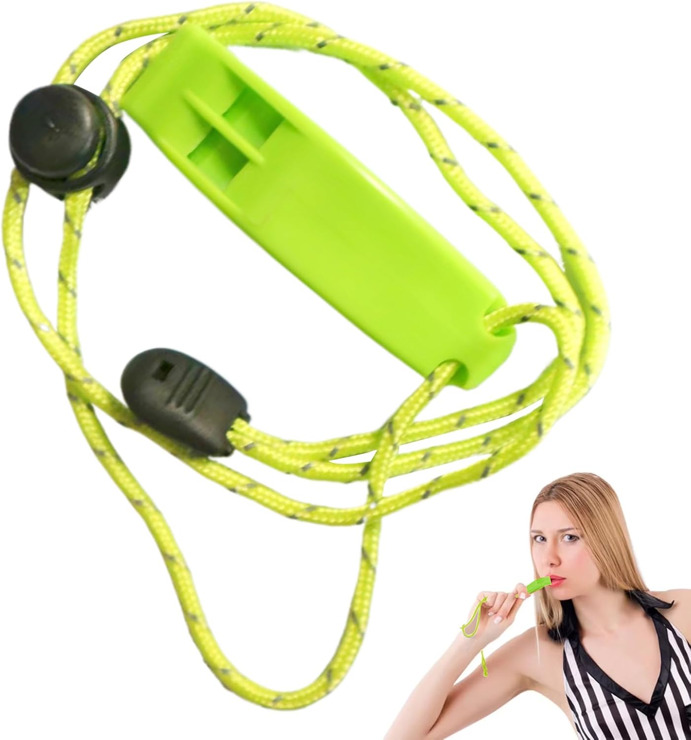 Uoqpty Camping Whistle | Safety Whistles - 120+ Db Loudness Adjustable Lanyard Hiking Tool Survival Gear for Backpacking Boating School Lifeguard Coaching