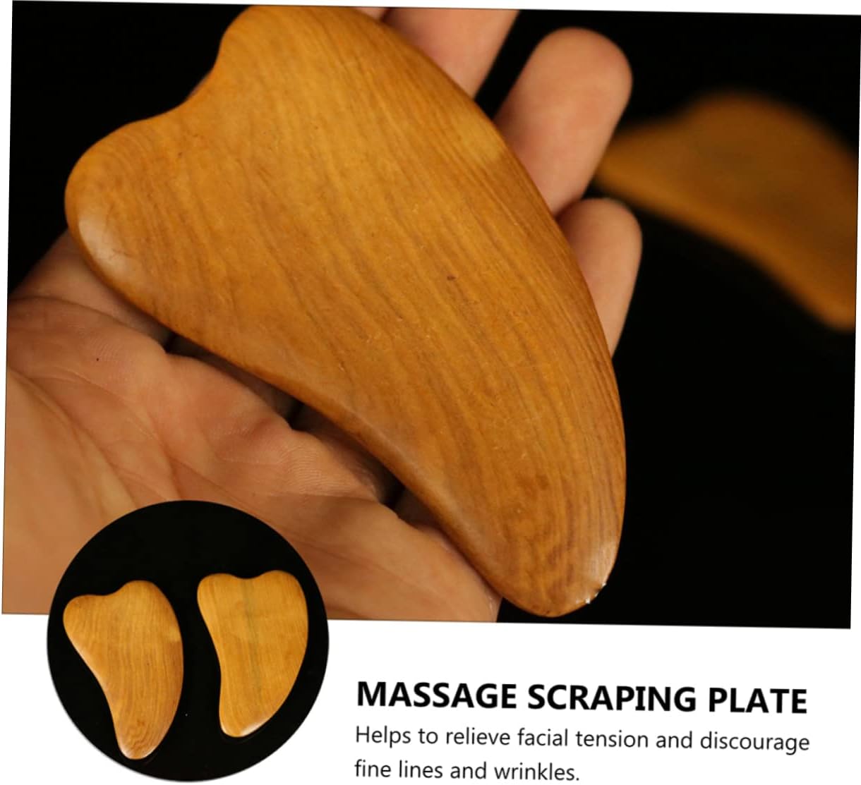 WOFASHPURET 2sets 4pcs Wooden Scraper for Facial Care Meridians Therapy Massage Tool Compact and Lightweight and Aging Treatment Travel Friendly Design 4pcs*2