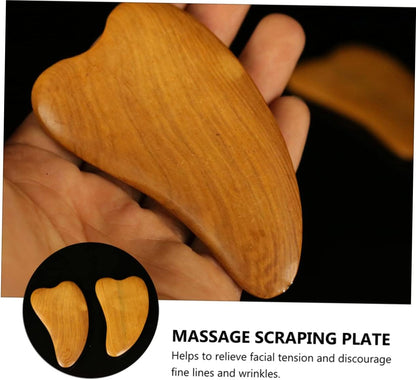 WOFASHPURET 2sets 4pcs Wooden Scraper for Facial Care Meridians Therapy Massage Tool Compact and Lightweight and Aging Treatment Travel Friendly Design 4pcs*2