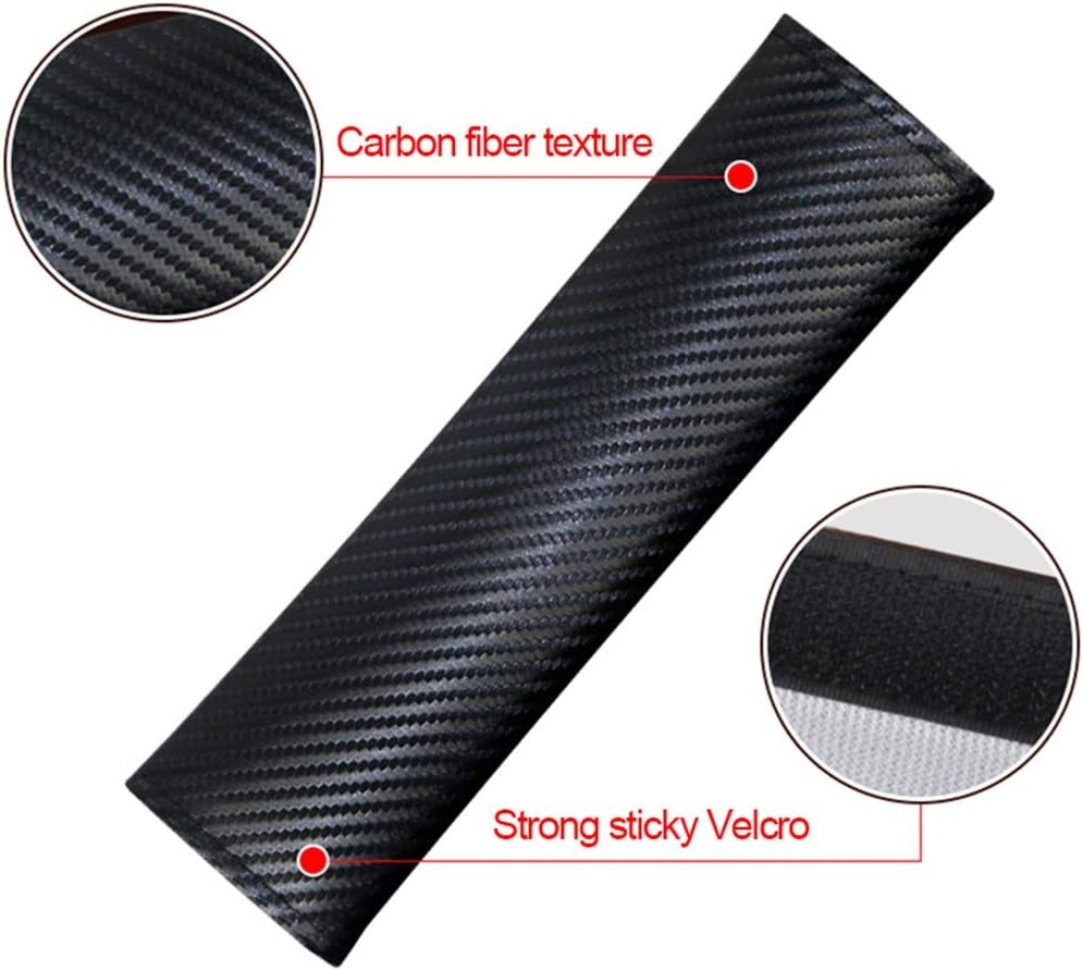 2 Pieces Seat Belt Pads, for Ford ST Carbon Fibre Seat Belt Cover Logo Car Interior Styling Accessories