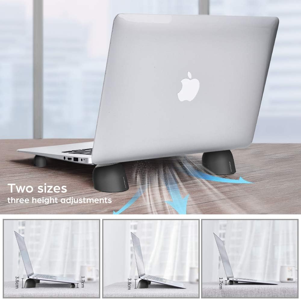 nediea Laptop Risers for Desk, Mini Laptop Cooling Stand, Magnetic Pads Keyboard Riser, Ergonomic Laptops Feet, Compatible with MacBook Air Pro, with Dell, with HP, More 10-15.6” Laptops