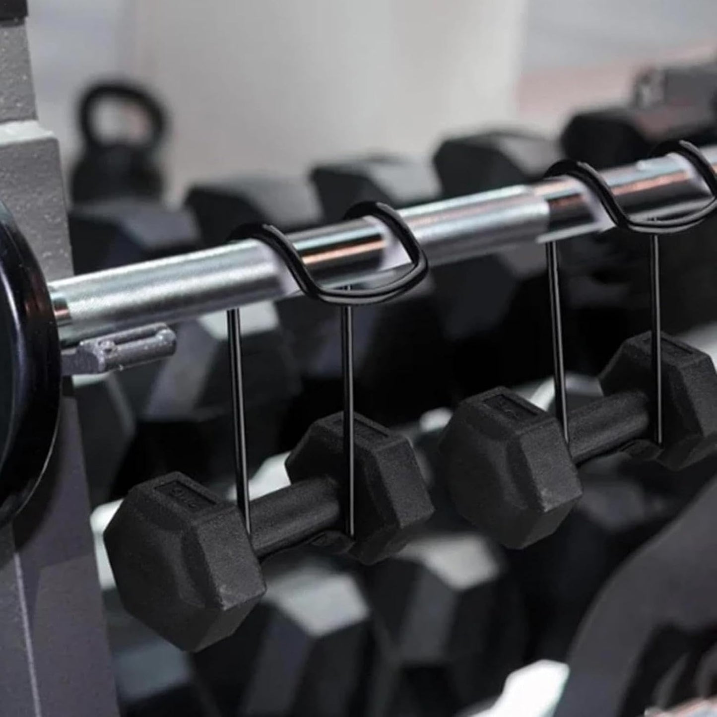 Mlllokfki Dumbbells Spotter Rack, Bench Press Attachments, Dumbbell Hooks for Workouts, Strength Training Accessories, Weightlifting Safety Gear, Adjustable Men Dumbbell Holder for Women
