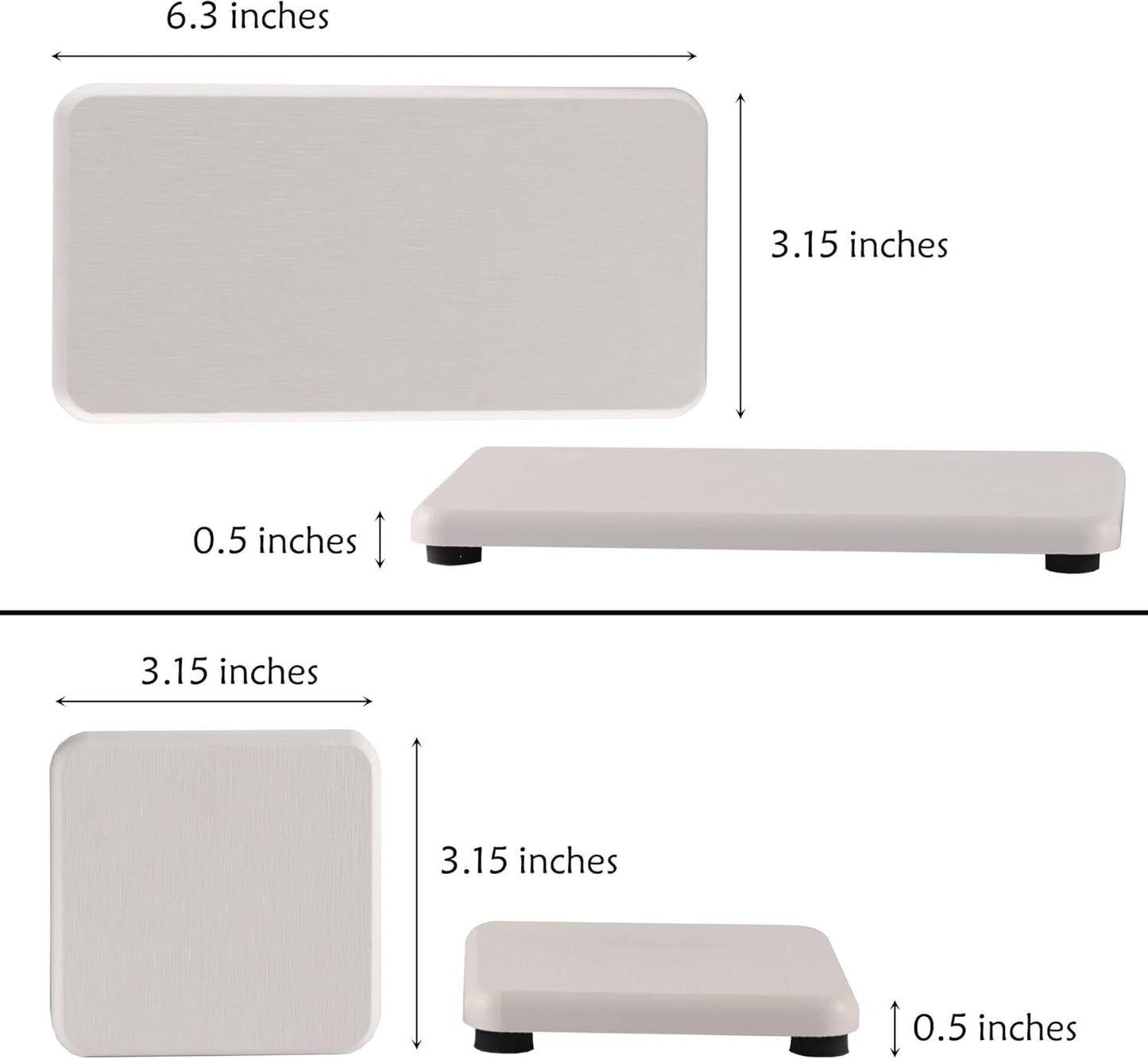NiuYichee Set of 4 Water Absorbent Diatomite Tray, Diatomaceous Earth Kitchen Soap Dish, Hand Soap Holder, Water Absorbing Stone Used for Plants & Toiletries in The Modern Home
