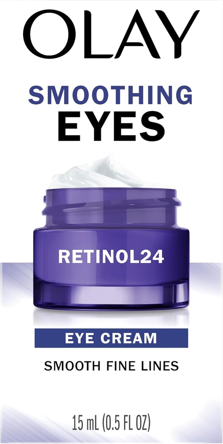 Olay Retinol 24 Night Eye Cream for Smooth Fine Lines, Fragrance-Free, 15 mL