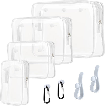 Clear Insert Bag Accessories for Beach Tote Bag, Clear Travel Storage Inner Pouch for Cosmetic, Toiletry & Makeup Brush Organizer Divider