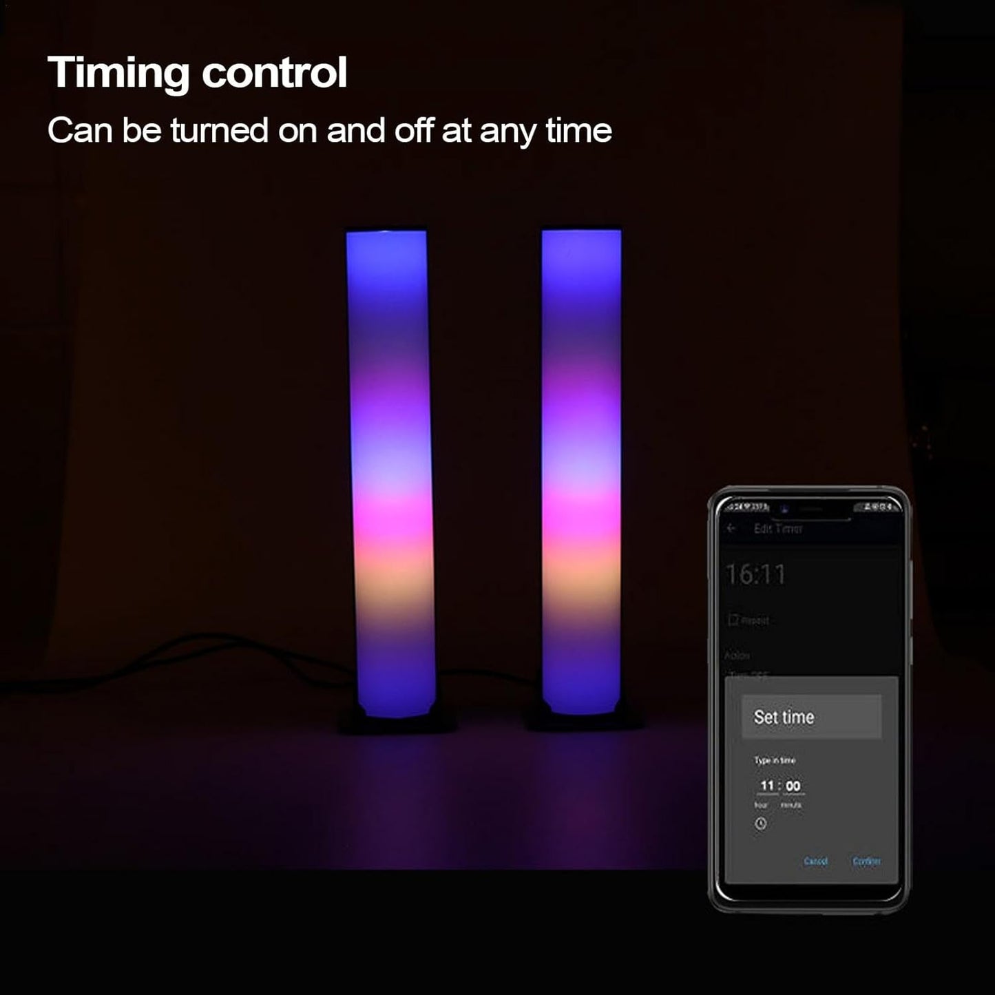 Office Ambient Lighting, RGB Lighting Bar, Smart Decorative Office Light - Lampada Di Controllo Vocale, Elegante Decorazione Da Tavolo Per Camera Da Letto, Soggiorno, Raccolta