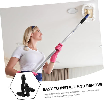 Beaupretty Home Cleaning Essential 6 Pezzi Regolatore Per Asta Scopa Adattatore Per Tergicristallo Ad Acqua Asta Estensibile Impugnatura Per Spolverino Essential Nero Per Tubi Da 22/25 Mm