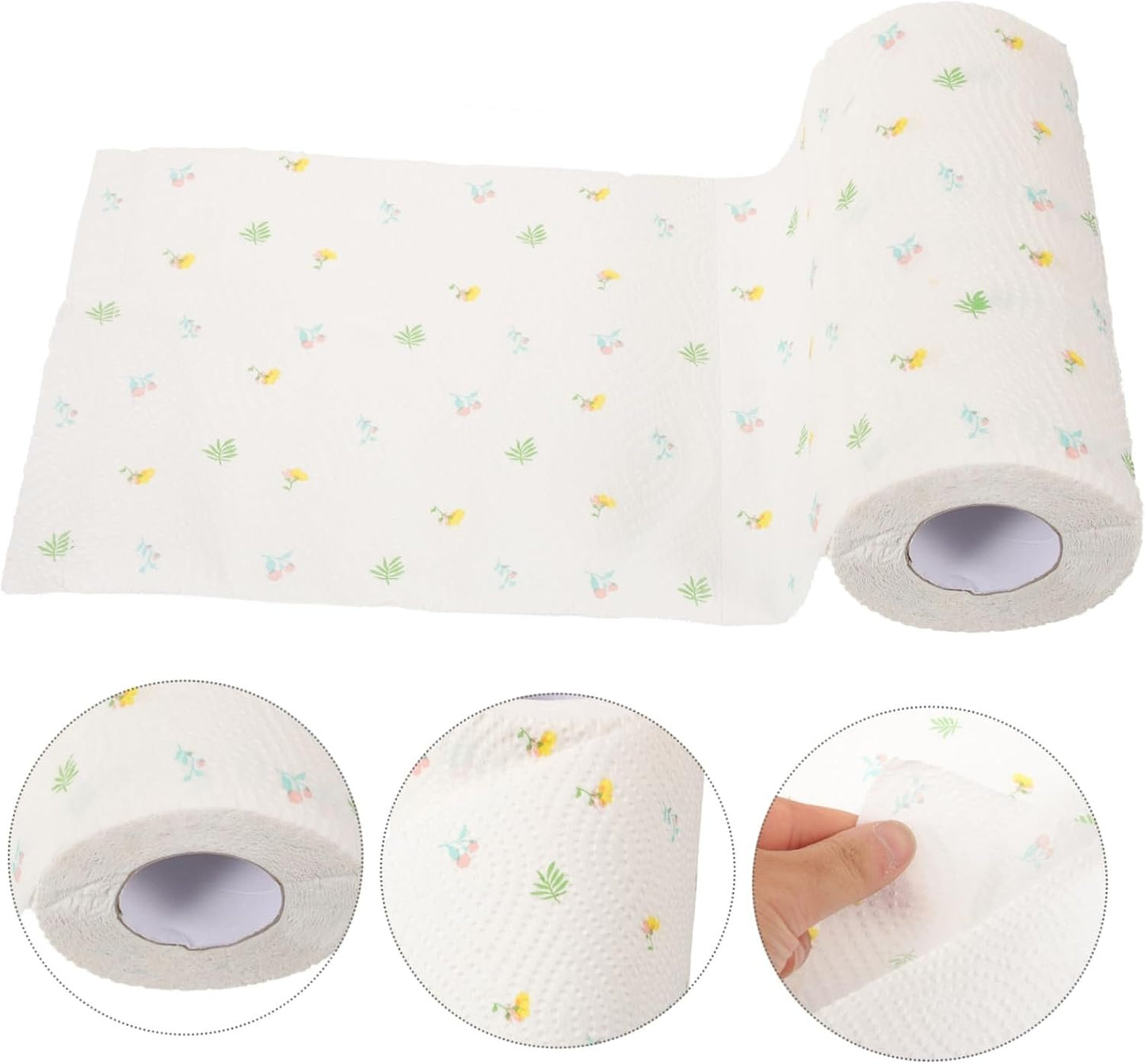 Gatuida 1 Roll Convenient Kitchen Paper Towels Absorbent Durable Water Locking Random Printed Design for