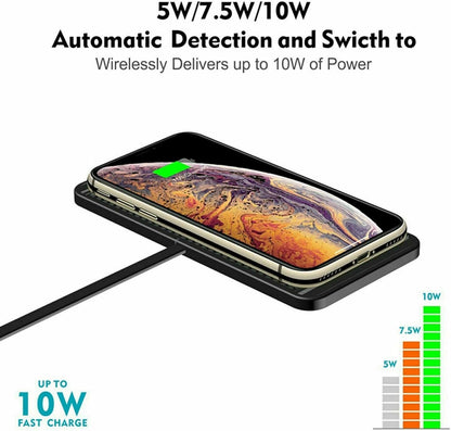Car Wireless Charger Pad, Non-Slip Car Phone Charger, QI Wireless Fast Charging Charger Mat, Portable Wireless Charging Pad