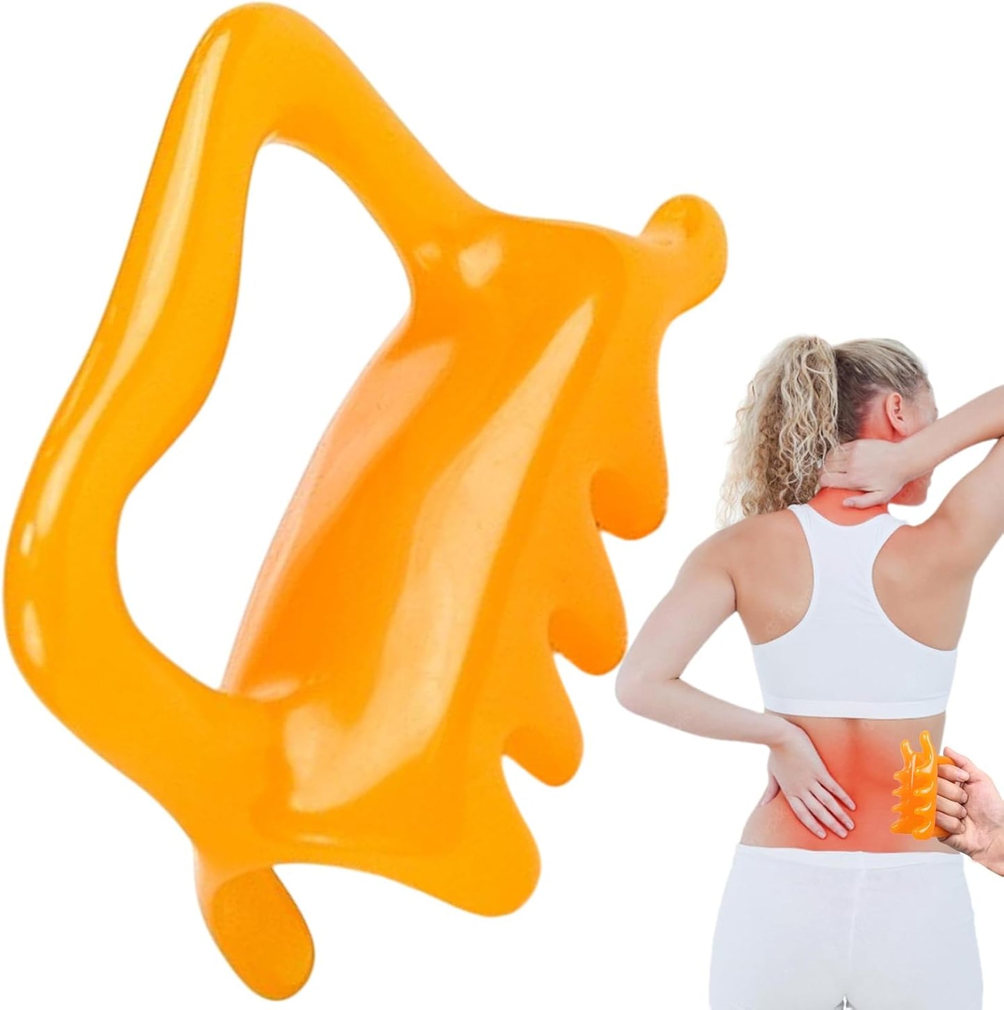 Qkbuza Large Fascia Massage Tool, Fascia Massage Tool, Resin Cellulite Reducer, 8-Point Manual Massage Release Tool For Body Tension Relief