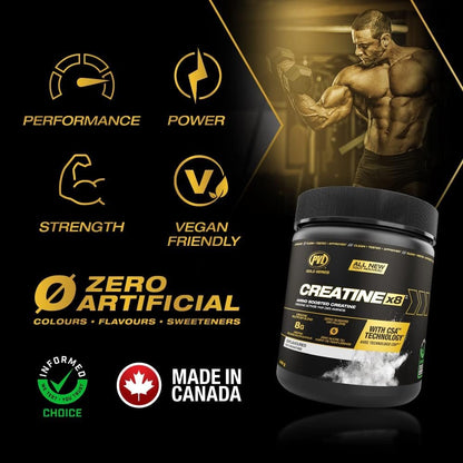 PVL Creatine X8 - Advanced Creatine Multiplier - creatine monohydrate powder + Amino Acid Supplement - 249 g - 30 Serving