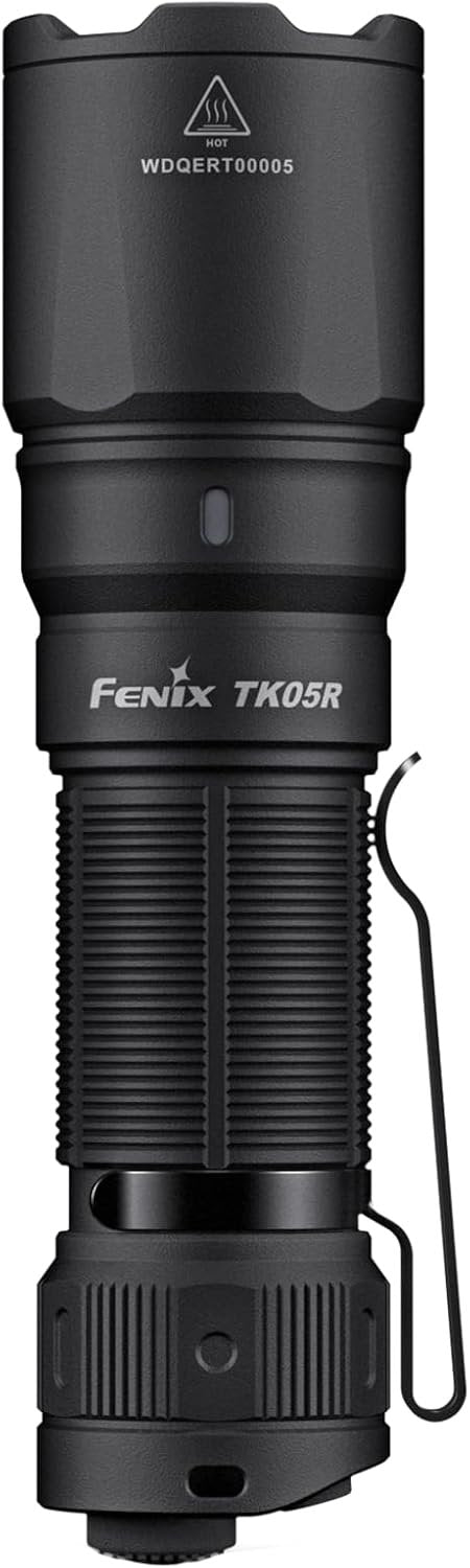 Fenix TK05R EDC Flashlight - LED Light Crafted Aluminum - Rechargeable Security Torch - Powerful Flashlight 1000 Lumens & Long Range - Waterproof LED Torch for Camping, Hiking & Emergency - Black