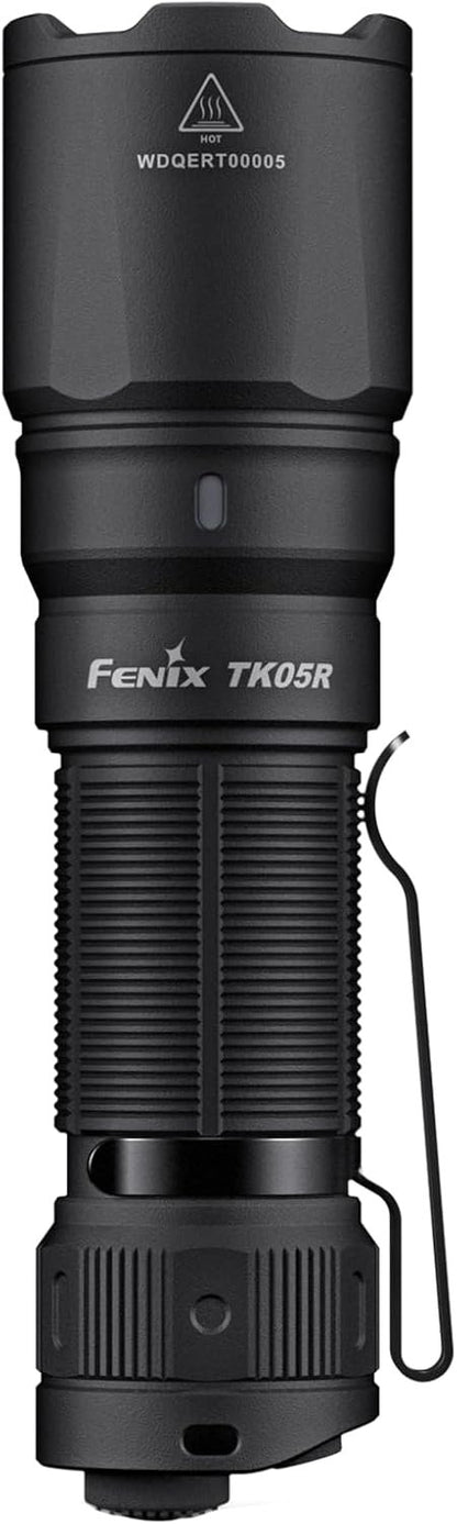 Fenix TK05R EDC Flashlight - LED Light Crafted Aluminum - Rechargeable Security Torch - Powerful Flashlight 1000 Lumens & Long Range - Waterproof LED Torch for Camping, Hiking & Emergency - Black