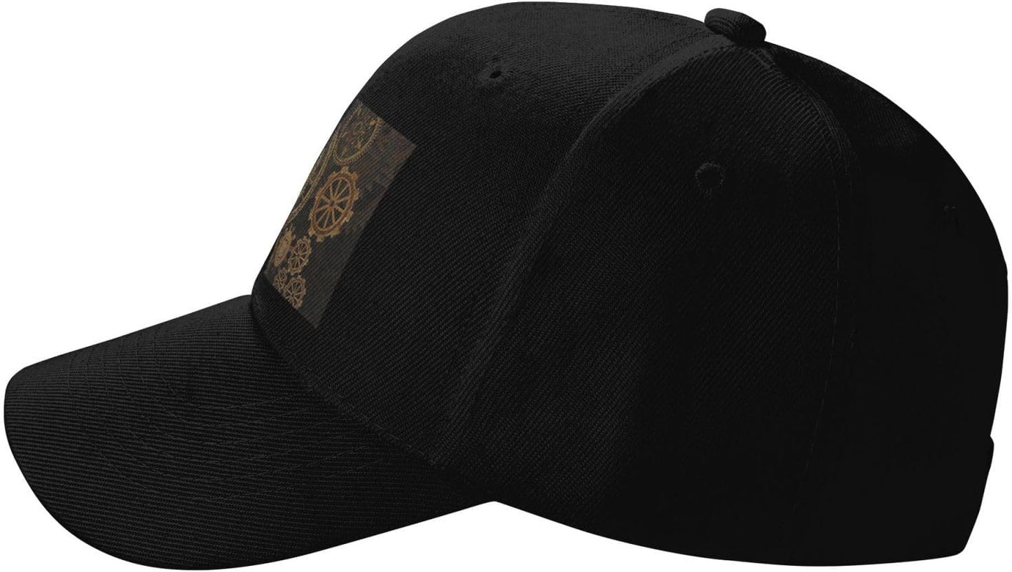 WOPQS Gears Clock Bronze Century Tinta unita Curvo tesa Duckbill Cap Outdoor Travel Beach Sun Hat Cappello da baseball