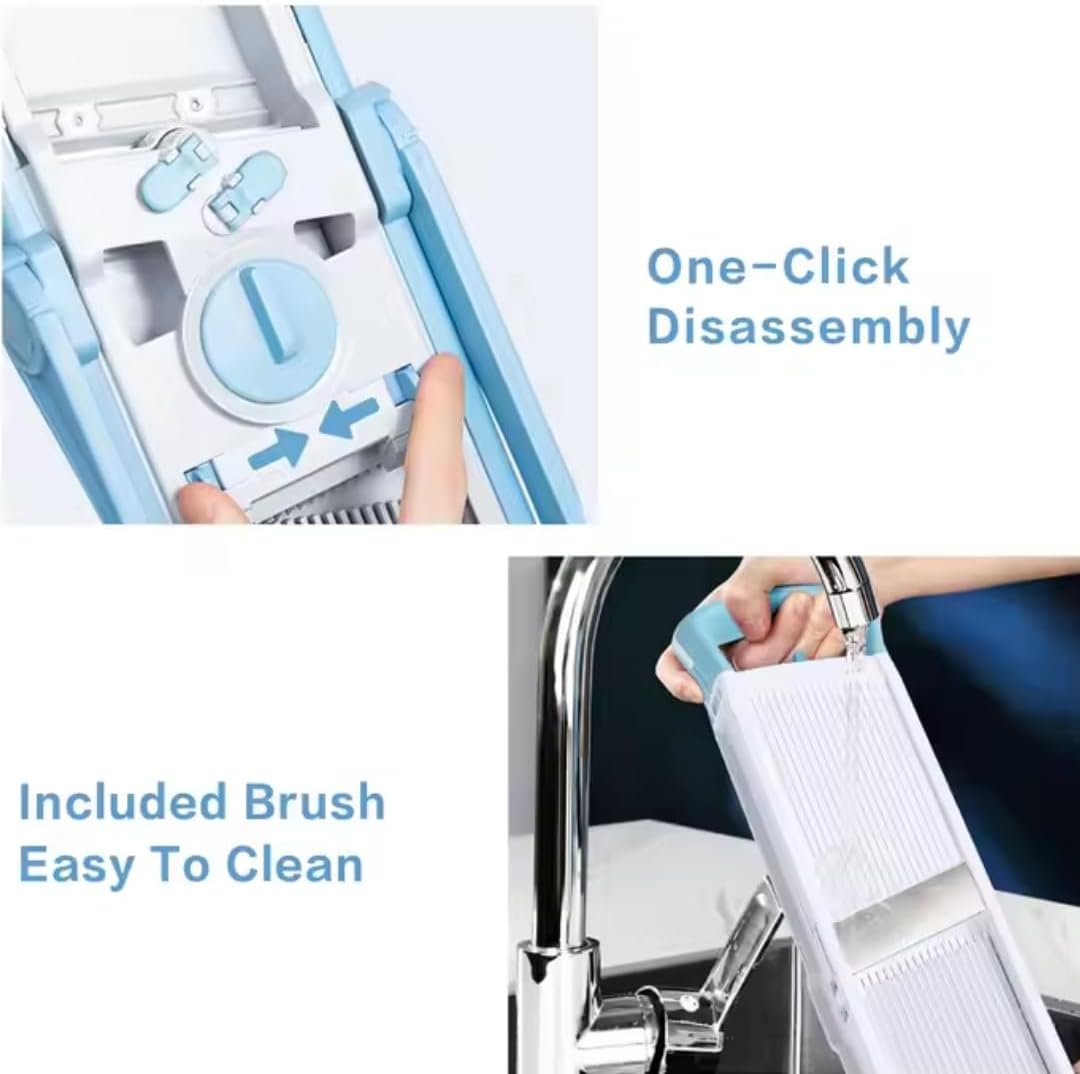 Mandoline Slicer Plus, Safe, Adjustable Vegetable Chopper, Perfect Kitchen Gift with Detachable Blades for Easy Food Prep