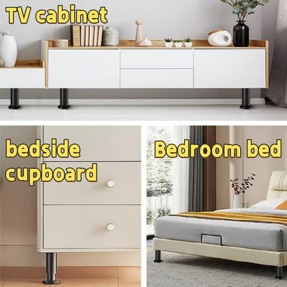 ZDL Height Adjustable Furniture Feet, 2 Pieces Adjustable Feet for Bed, Metal Supports for Furniture, Adjustable Desk Feet, Slatted Foot Support, Adjustable Feet for Furniture, Sofa