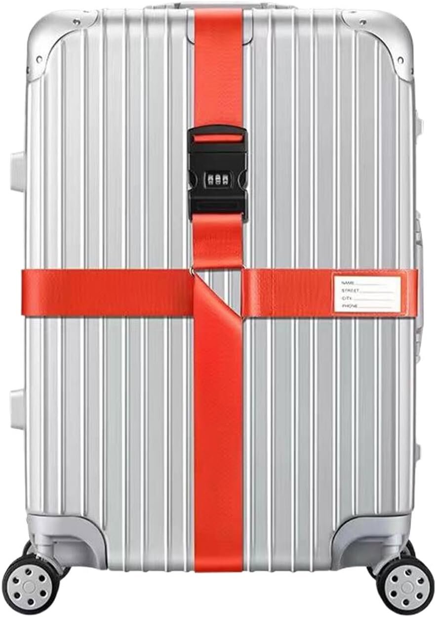 Personalised Suitcase Straps Durable Nylon Adjustable Size Password Locking Is Set To Property Security Luggage Straps