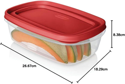 Rubbermaid Easy Find Lids Food Storage Container, 8.5 Cup, Racer Red
