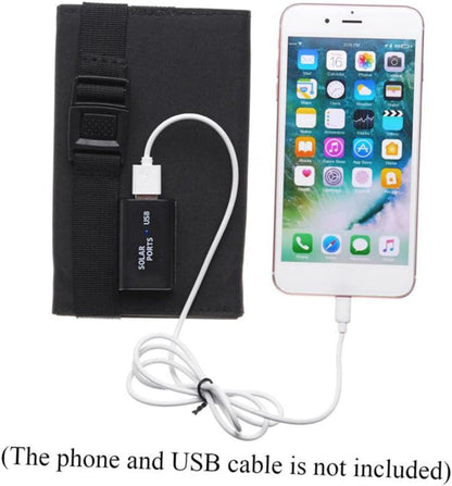 Yardwe Lightweight Foldable Solar Panel Charger Waterproof Solar Power Bank Outdoor Mobile Phone Battery