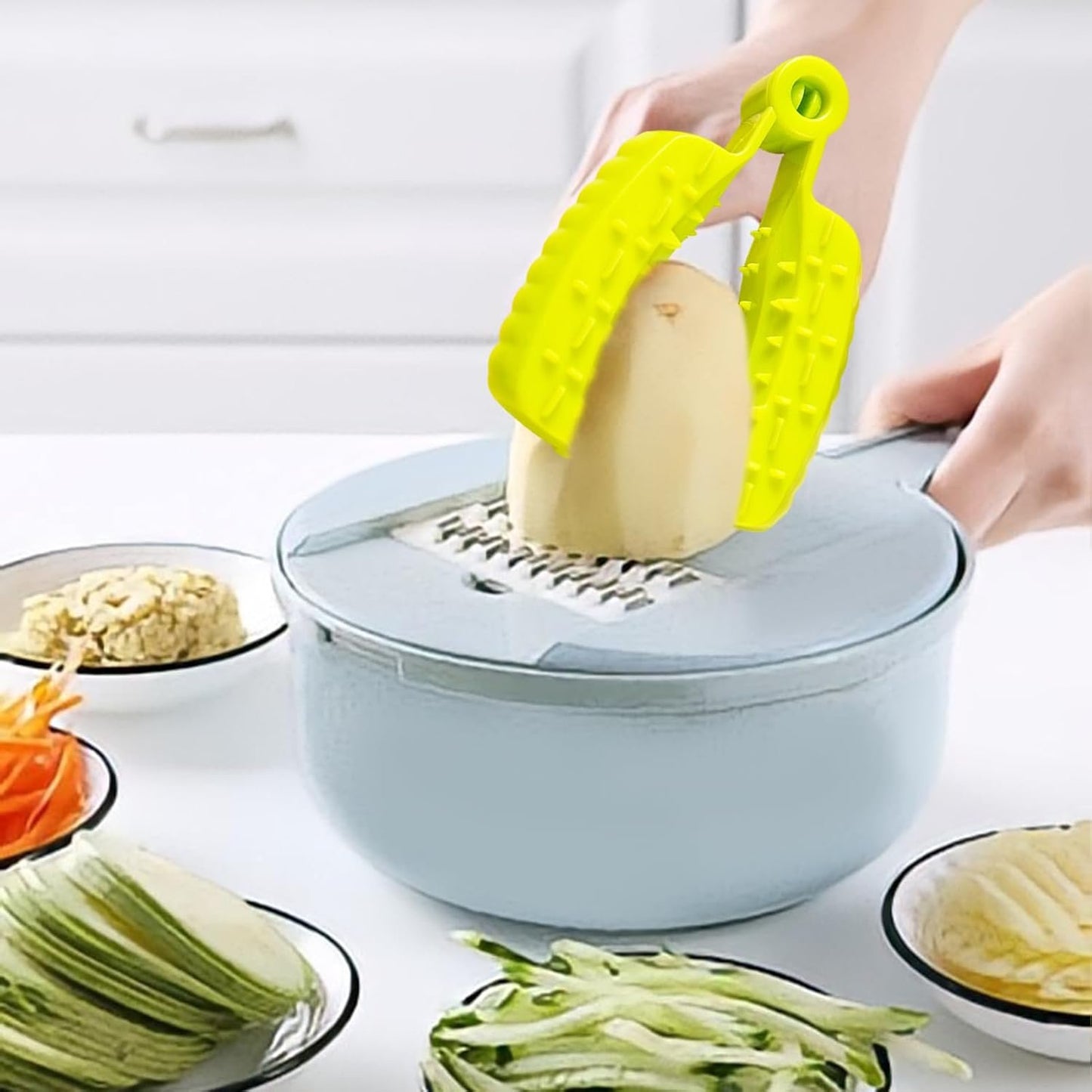 Finger Protector for Cutting Food | Non-Slip Fruit and Vegetable Slicer Guard – Safe Food Grabber Tool for Slicing Ginger, Chopping Onions, Dicing Produce in Kitchen, Ideal for Daily Meal Prep