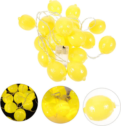 LIFKICH 1 String Lemon Shaped LED String Lights Battery Operated Indoor Hanging Lights for Weddings Parties and Home Decor for Ambience