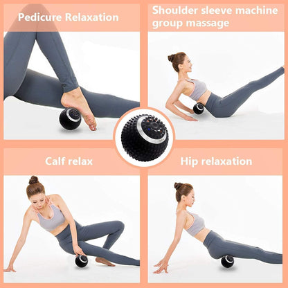 Vibrating Massage Ball Wolady 4-Speed High-Intensity Fitness Yoga Massage Roller, Relieving Muscle Tension Pain & Pressure Massaging Balls, Electric Rechargeable Washable Vibrating Massage Ball