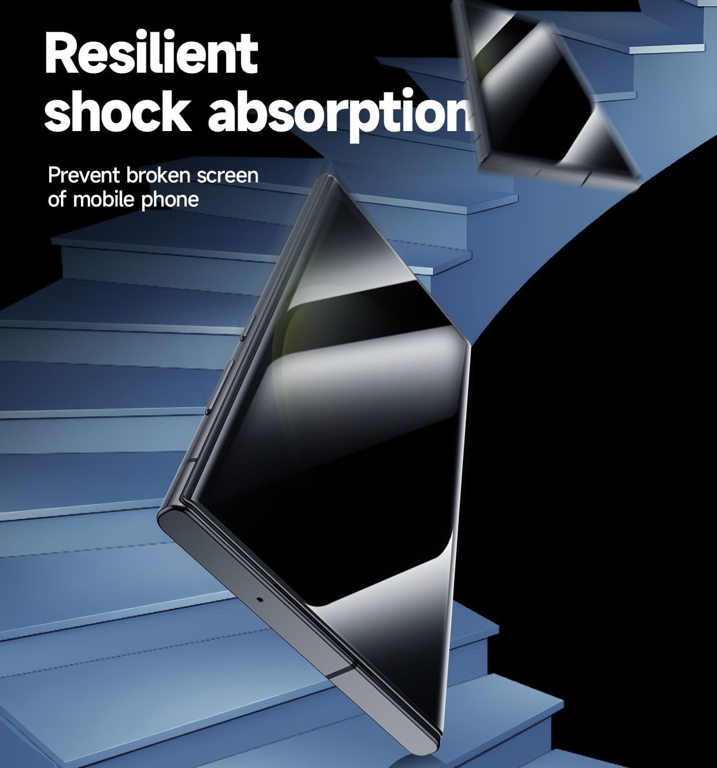 MAGIC JOHN 2 Pack for Samsung Galaxy S23 Ultra Privacy Screen Protector [Ceramic Film Material Not Glass] 6.8 inch,[100% Fingerprint ID Compatible] Easy Installation Tray, Shock-Resistant, 3D Curved