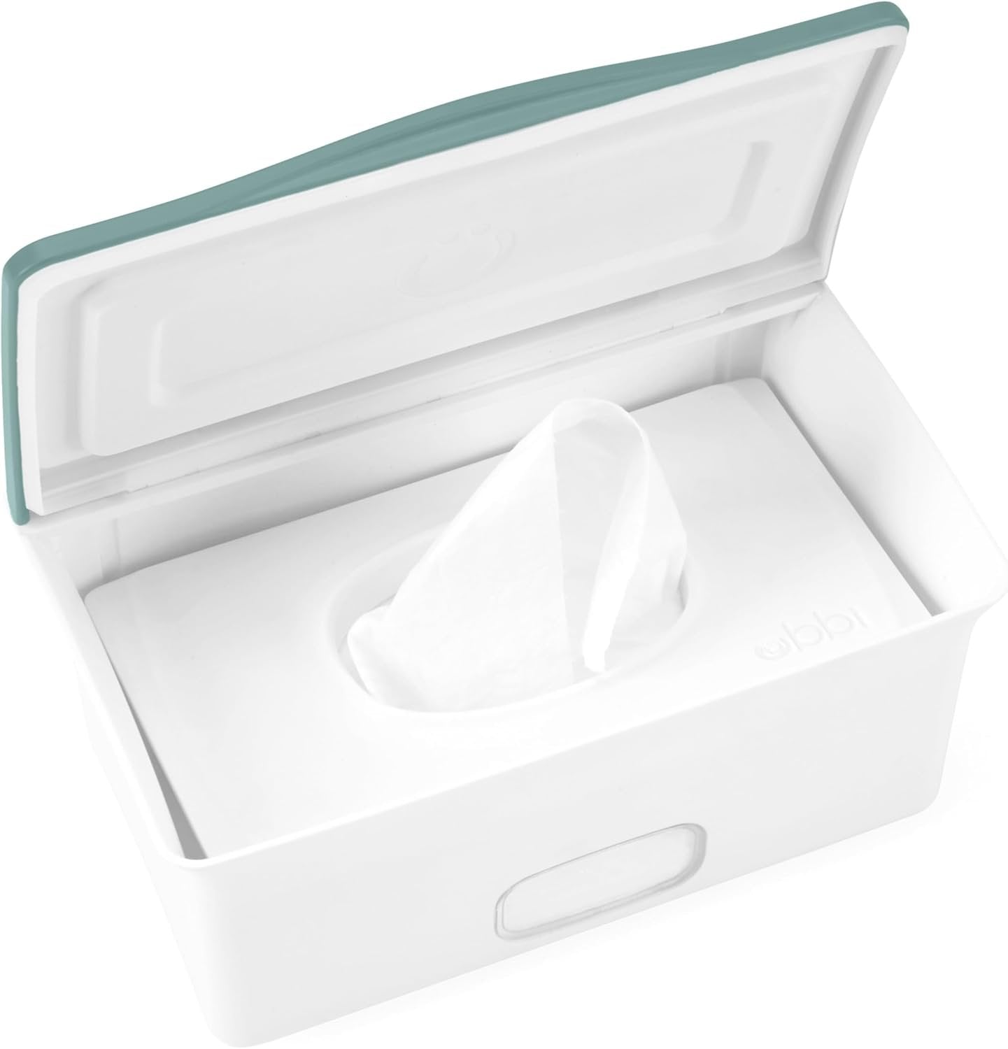 Ubbi Baby Wipes Dispenser with Weighted Plate and Secure Seal, Nursery and Baby Registry Essential to Keep Wipes Fresh, Open Water