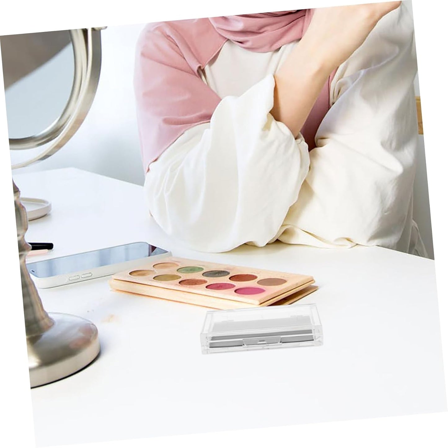 PACKOVE Magnet Box Empty Box Magnetic Eyeshadow Palette Empty Eyeshadow Organizer Eye Shadow Box Transparent Makeup Case DIY Accessory DIY Cosmetic Pallet DIY As