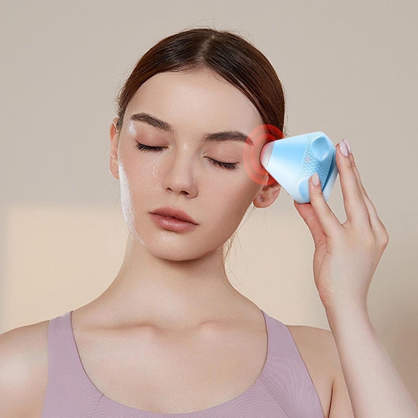 Wall Mounted Massage Ball,Cone Electric Deep Tissue Massager For Back | Myofascial Release Tool Massage Ball Pliability Sphere, 2-Speed Temperature Dual Mode Massage Ball For Neck Myofascial Release