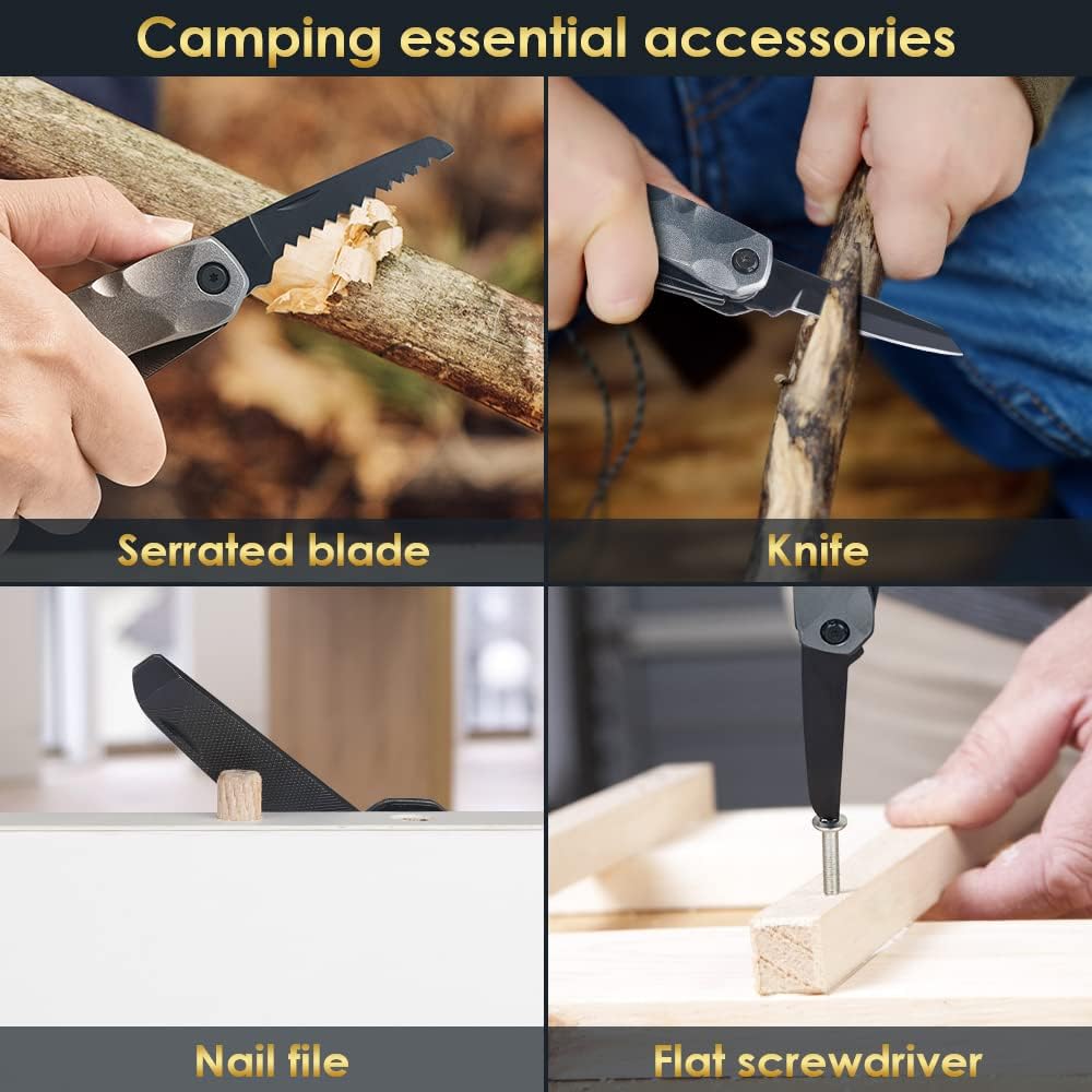 Multitool Fathers Day Dad Gifts from Daughter and Son, Camping Accessories, 13 in 1 Survival Multi Tools Hammer, Christmas Cool Gadgets for Adults Him Boyfriend Husband Grandpa Women Birthday