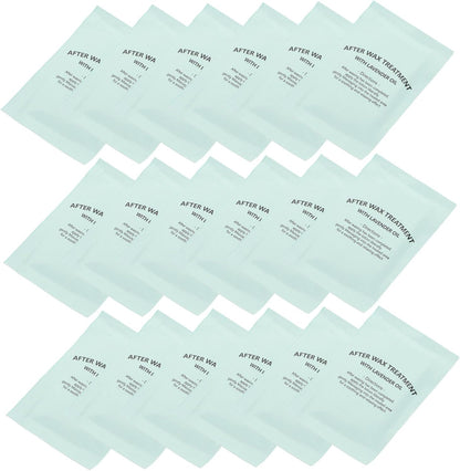 Beavorty 20pcs Post Waxing Essentials Oil Remover Wipes after Wax Remover Waxing Oil Wipes Soft Wax Cleaning Pad