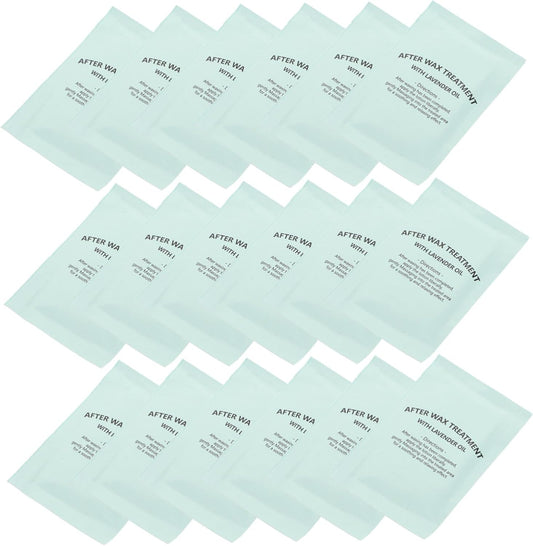 Beavorty 20pcs Post Waxing Essentials Oil Remover Wipes after Wax Remover Waxing Oil Wipes Soft Wax Cleaning Pad