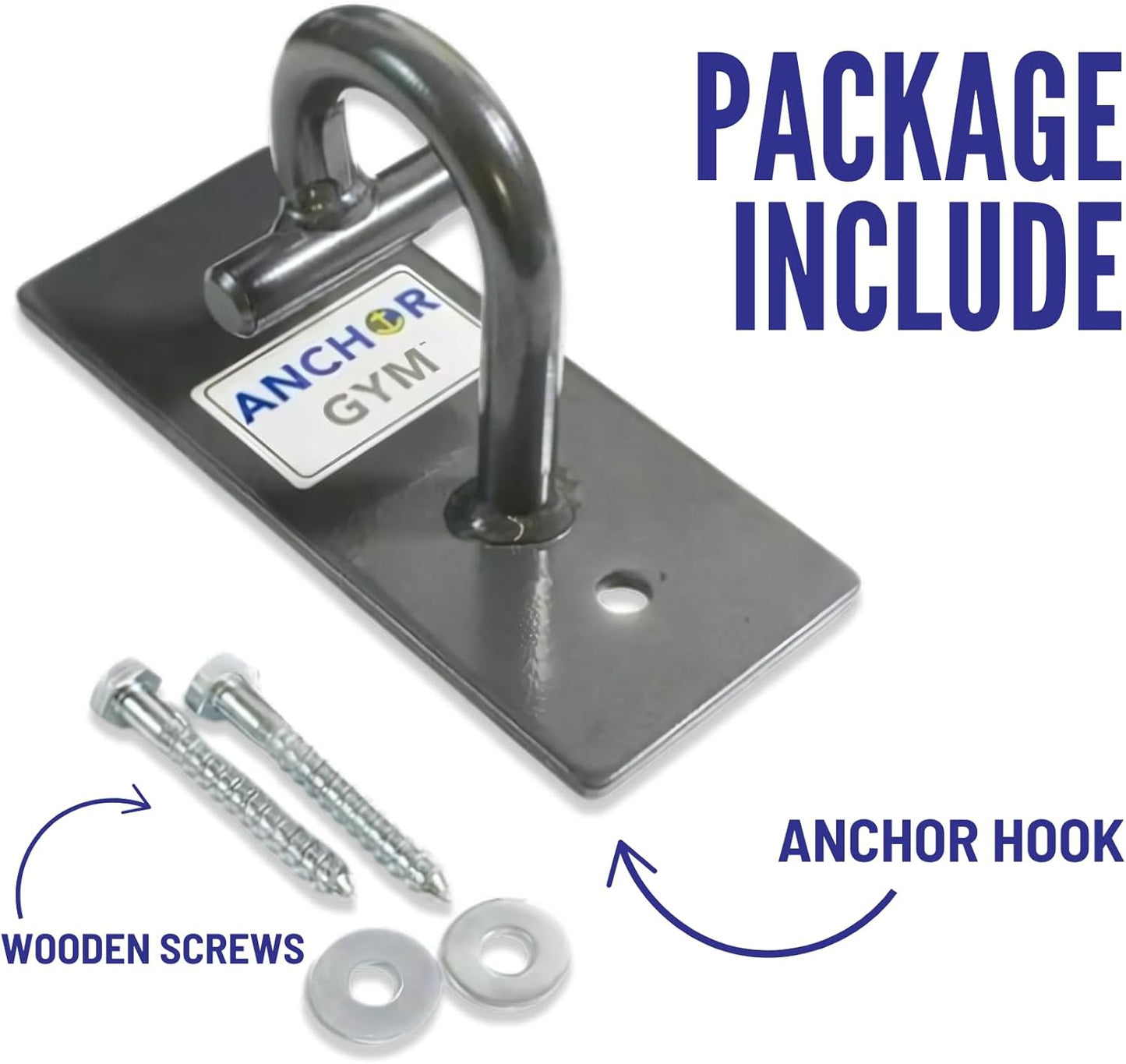 Anchor Gym - H1 Unit | One Workout Wall Mount Anchor - Wall or Ceiling Mounting Hooks for Bands, Straps, and Ropes (All Hardware Included)